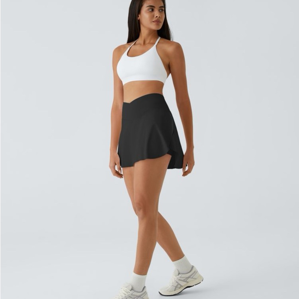 Halara Airy Crossover Side Pocket 2-in-1 Cool Touch Tennis Skirt